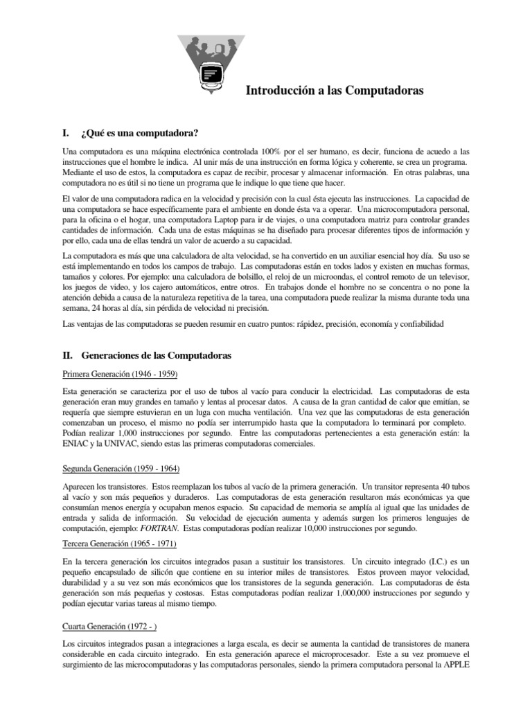 Introduccion A La Computacion | PDF | Almacenamiento de datos de la ...