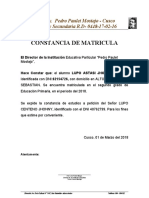 Constancia de Matricula 2018