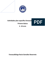 Actividades Fonoaudiología 6 Primero Básico 8-28 Junio