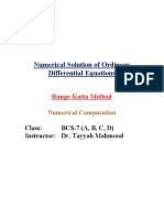 RK-Numerical Solution of ODEs