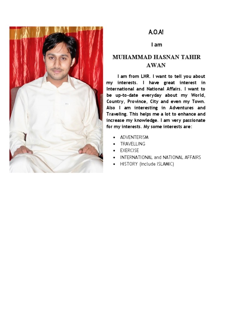 Muhammad Hasnan's Interests Overview | PDF