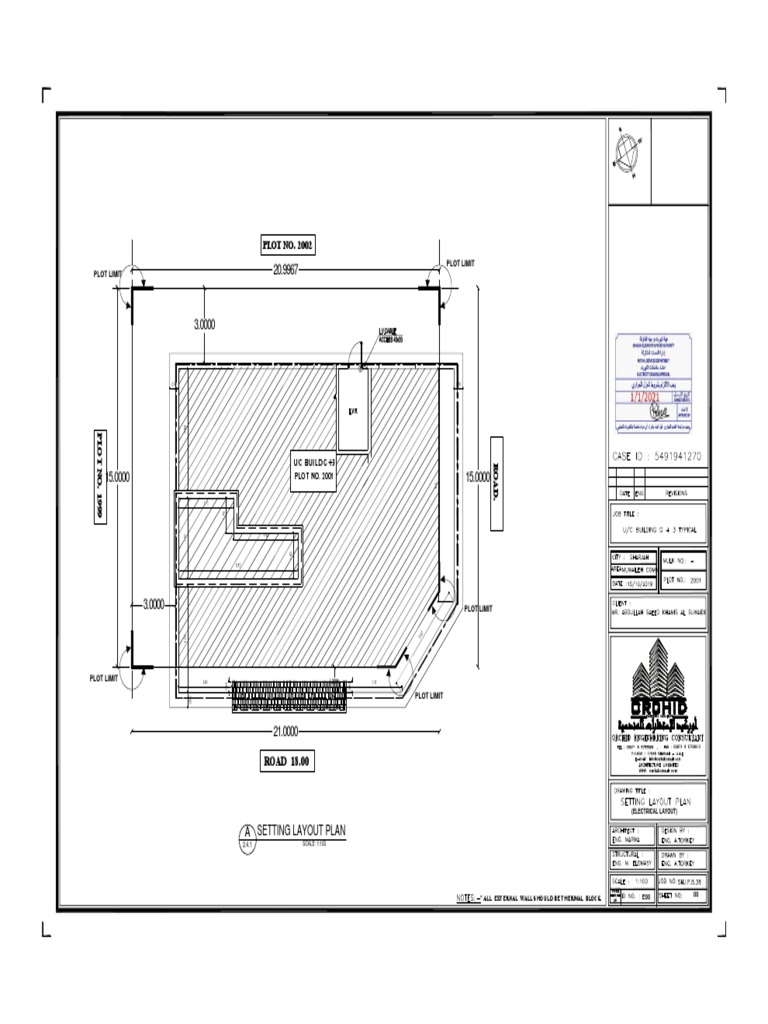 PLOT NO. 2002: Plot Limit Plot Limit | PDF | Tile | Architectural Design
