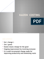 Kaizen Costing Accounts