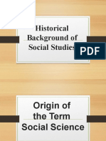 Historical Background of Social Studies