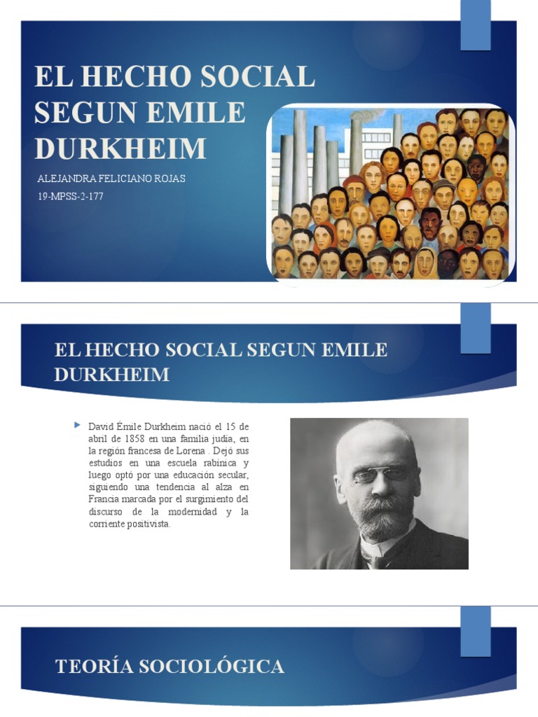 El Hecho Social Segun Emile Durkheim | PDF | Emile Durkheim | Sociología