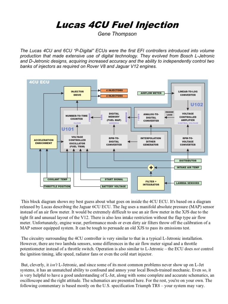 Lucas 4CU ECU PDF | PDF | Components | Vehicles