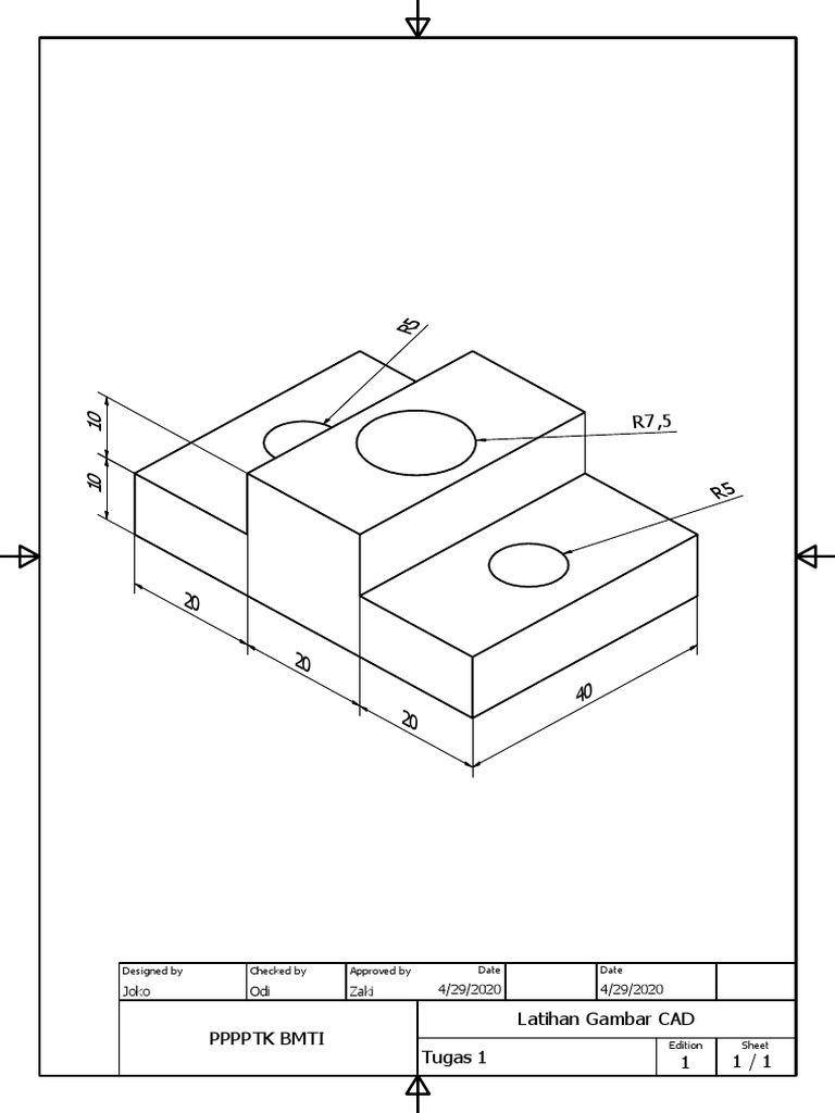Latihan Gambar CAD 3D | PDF