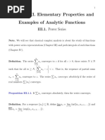 Chapter III. Elementary Properties and Examples of Analytic Functions