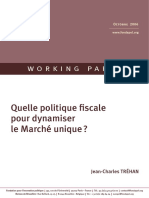 Etude Quelle Politique Fiscale Pour Dynamiser Le Marche Unique