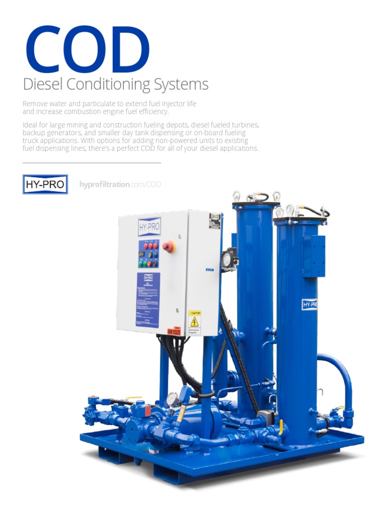 Cod Diesel Conditioning Filtration Systems | PDF | Fuel Injection ...