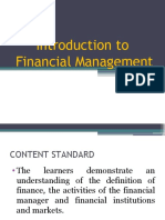 Financial Management-Intro (WEEK 1)