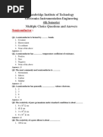 Cambridge Institute of Technology MCQ