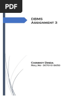 Dbms Assignment 3: Chinmoy Dinda