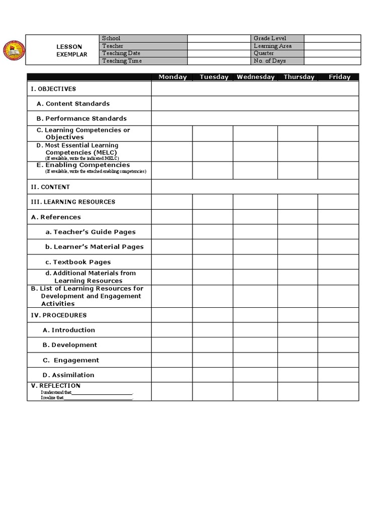 School Grade Level Teacher Learning Area Teaching Date Quarter Teaching ...