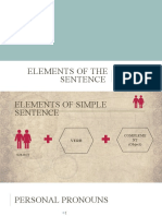 Elements of The Sentence