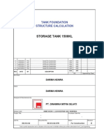 1653 - Tank Foundation Structure Calculation Storage Tank 1500KL PDF