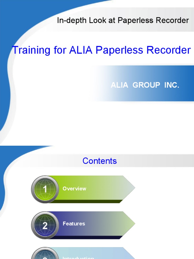Paperless Recorder Training PDF Usb Random Access Memory