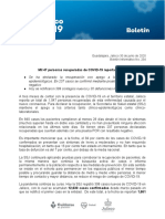 SALUD BOLETIN B 254 Coronavirus Actualización de Casos