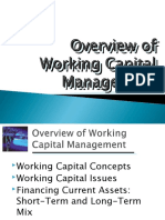 Overview of Working Capital Management Overview of Working Capital Management