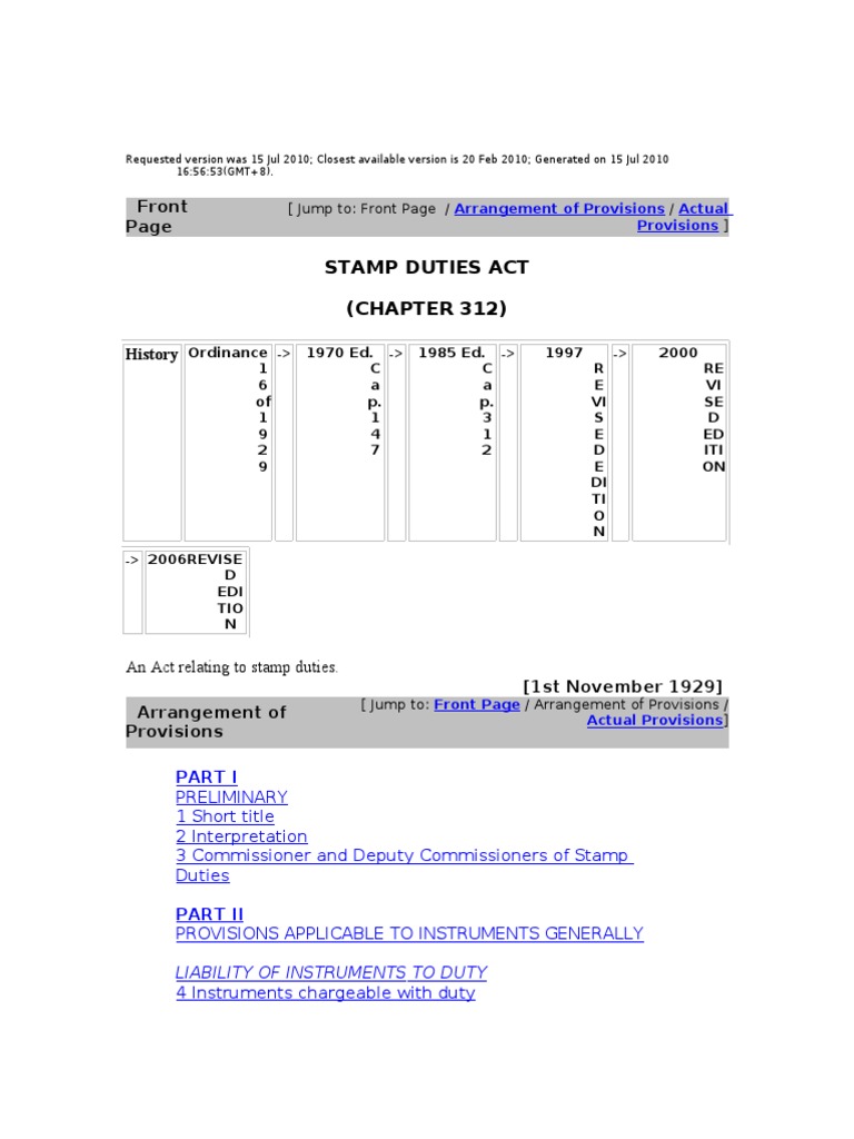 Stamps Duties Act PDF Mortgage Law Trust Law