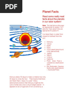 Planet Facts: Read Some Really Neat Facts About The Planets in Our Solar System!