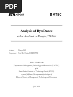 Analysis of Bytedance: With A Close Look On Douyin / Tiktok