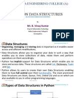 Aditya Engineering College (A) : Python Data Structures