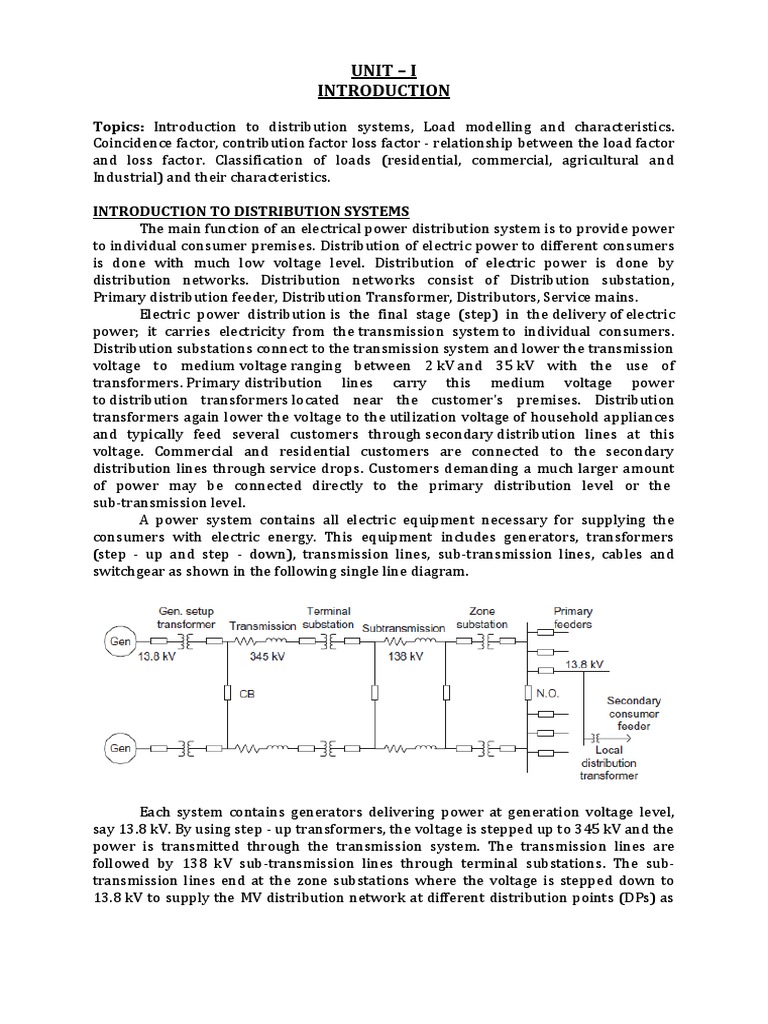 Overview of Electrical Distribution Systems | PDF | Electric Power ...