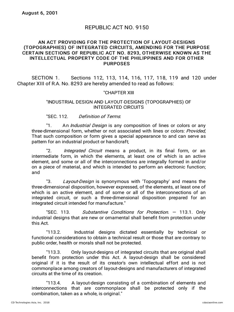 Ra 9150 PDF | PDF | Glossary Of Patent Law Terms | Patent