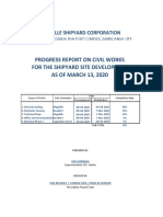 Frabelle Shipyard Progress Report as of March 13, 2020