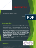 Jute Geotextile: Presented To-Er. Praveen Kumar