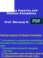 Bearing Capacity and Shallow Foundation Prof. Shivaraj G. Teggi