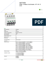 Product Data Sheet: iC60N - Miniature Circuit Breaker - 4P - 6A - B Curve