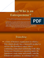 What/Who Is An Entrepreneur?