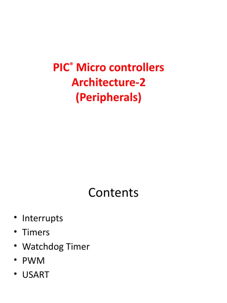 PIC Micro Controllers Architecture-2 (Peripherals) | PDF | Electronics ...