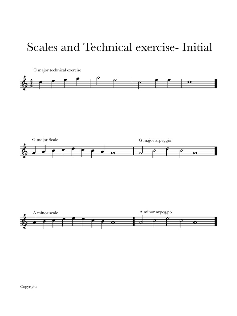 Trinity Initial Scales and Arpeggios PDF PDF