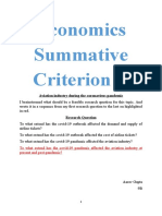 Economics Coronavirus Criterion B