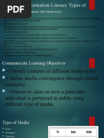 Media and Information Literacy Types of Media:: Print, Broadcast, New Media (Lec)