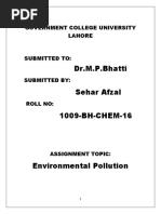 Dr.M.P.Bhatti Sehar Afzal 1009-BH-CHEM-16: Government College University Lahore