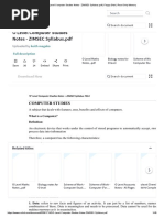 O Level Computer Studies Notes - ZIMSEC Syllabus - PDF - Floppy Disk - Read Only Memory