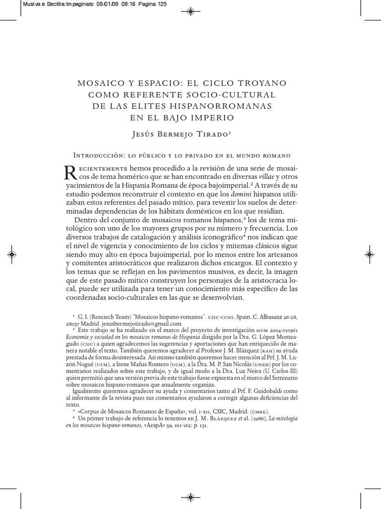 Mosaico y Espacio El Ciclo Troyano Como PDF PDF