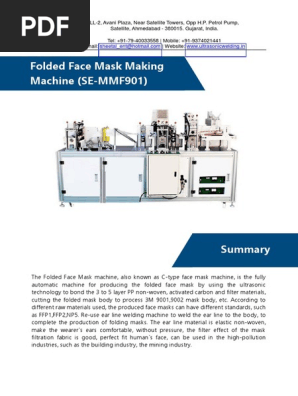 Folded Face Mask Making Machine