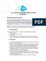 UEL Thesis and Dissertation Presentation Format