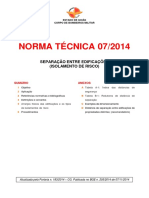 NT-07 - 2014 - Separacao-Entre-Edificacoes-Isolamento-De-Risco PDF