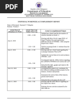 RPV 8-11 Individual Daily Log and Accomplishment Report