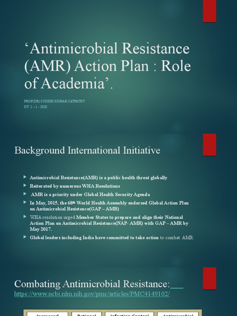 AMR Action Plan - Role of Academia | PDF | Antimicrobial Resistance ...