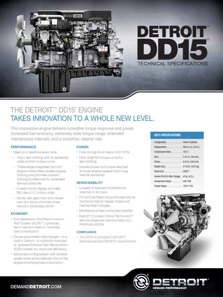 Detroit: The Detroit DD15 Engine | PDF | Fuel Economy In Automobiles ...