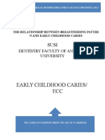 Dentistry Faculty of Andalas University: The Relationship Between Breastfeeding Patter N and Early Childhood Caries