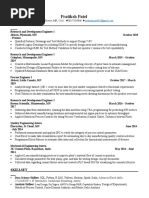 Pratiksh Patel's Resume