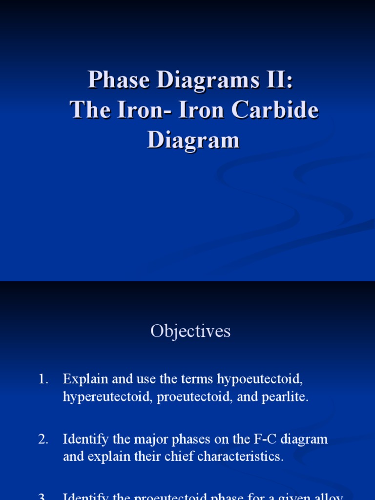 Phase Diagrams II: The Iron-Iron Carbide Diagram | PDF